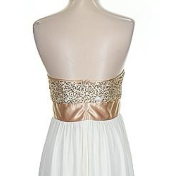 VTG Jessica McClintock Coquette Girly Strapless Sequin Satin Cocktail Dress 7 - Picture 6 of 12